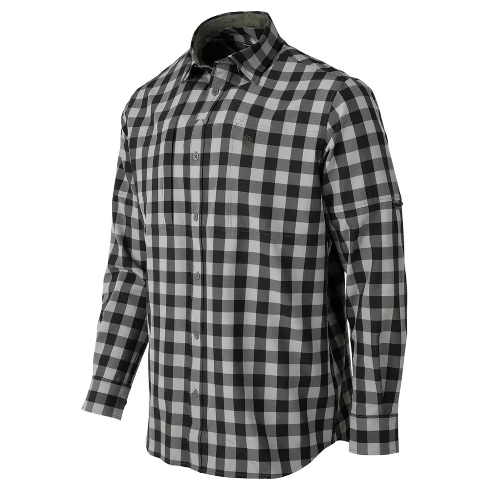 BERETTA Men's‎ Hovis Flex Check Plaid Long Sleeve Buttoned Shirt, Large